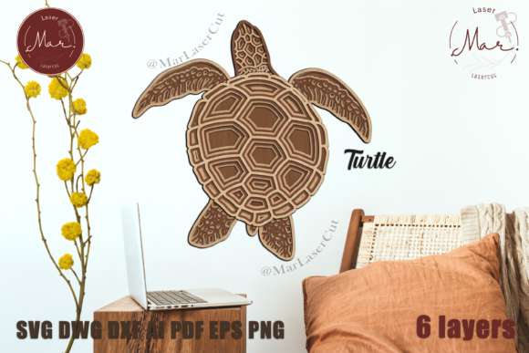 Download TURTLE 3D Multilayer SVG Laser Cut - Premium Bundle
