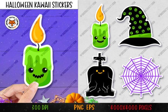 Download Halloween Kawaii Stickers PNG, Printable - Stickers Collection