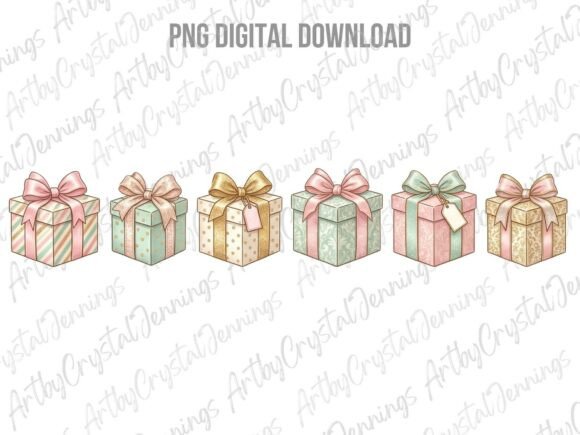 Download Pastel Gift Box Clipart Divider PNG - Gift box clipart Collection