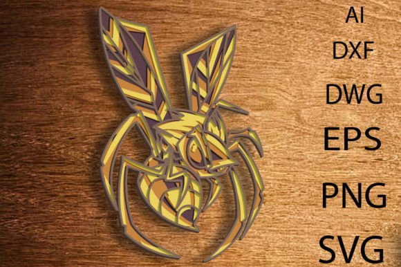 Download Wasp 3D Multilayer SVG/3D Papercut Wasp - Premium Resources