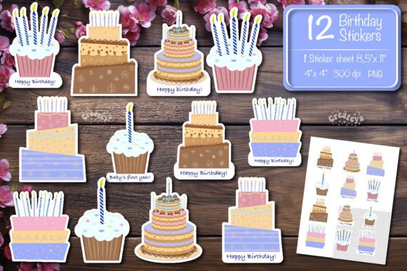Download Birthday Stickers Png Printable Sticker - Stickers Collection