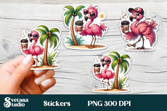 Download Funny Flamingo Stickers PNG Printable - Stickers Collection