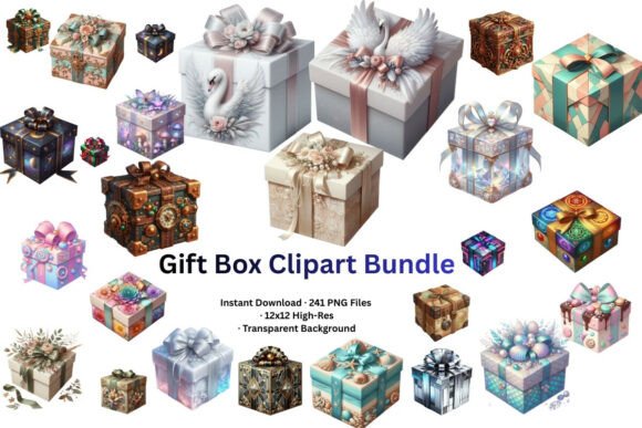 Download Gift Box Clipart Mega Bundle PNG - Gift box clipart Collection