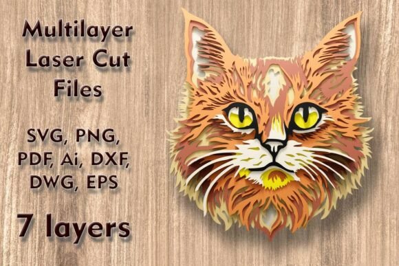 Download Cat 3D Multilayer Laser Cut Files - Premium Resources